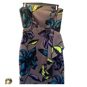 Strapless floral dress